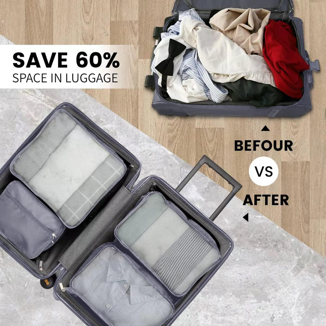 Grosse Koffer Organizer Set 12-teilig, Wasserdichte Packwürfel, Travel Organizer zum Gepäckpacken, F