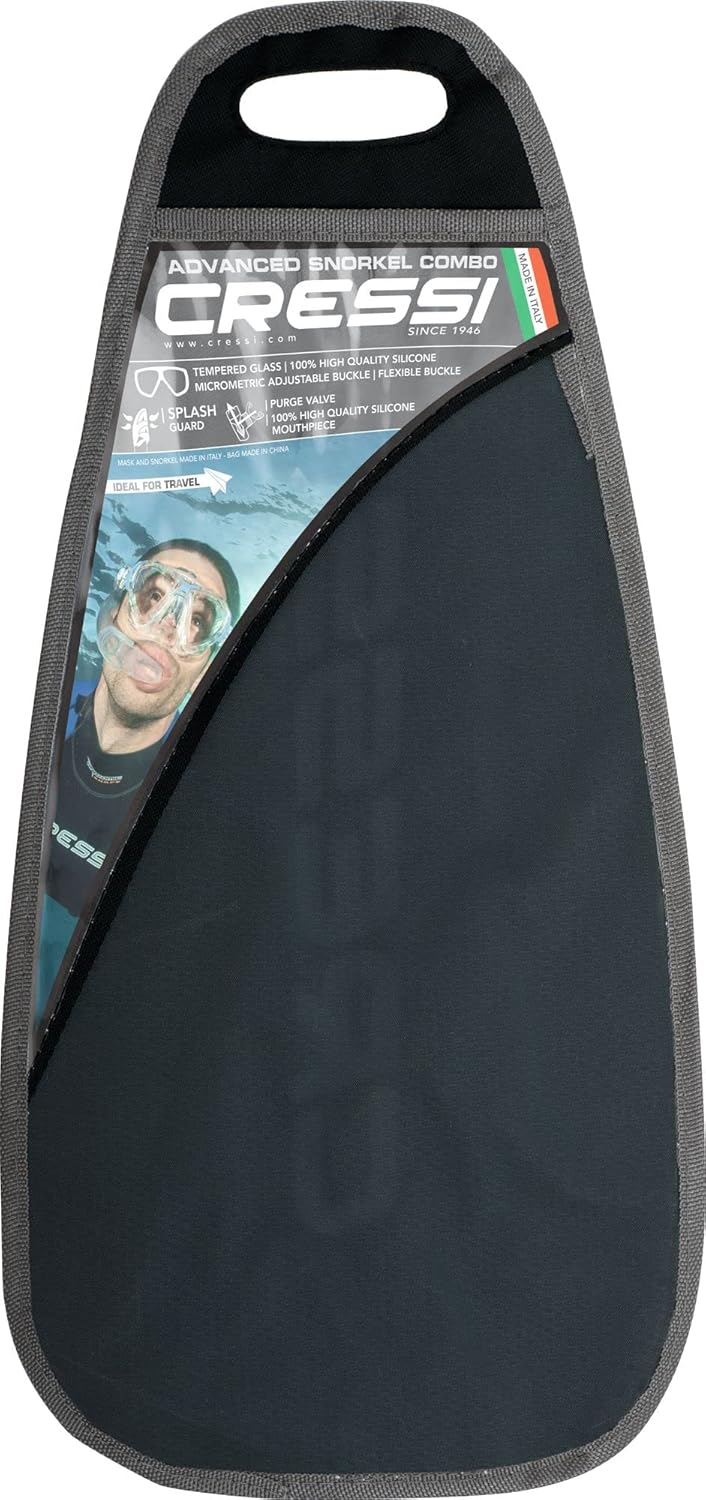 Cressi C/Set Marea VIP (New) Schnorchel Einheitsgrösse Schwarz/Schwarz, Einheitsgrösse Schwarz/Schwa