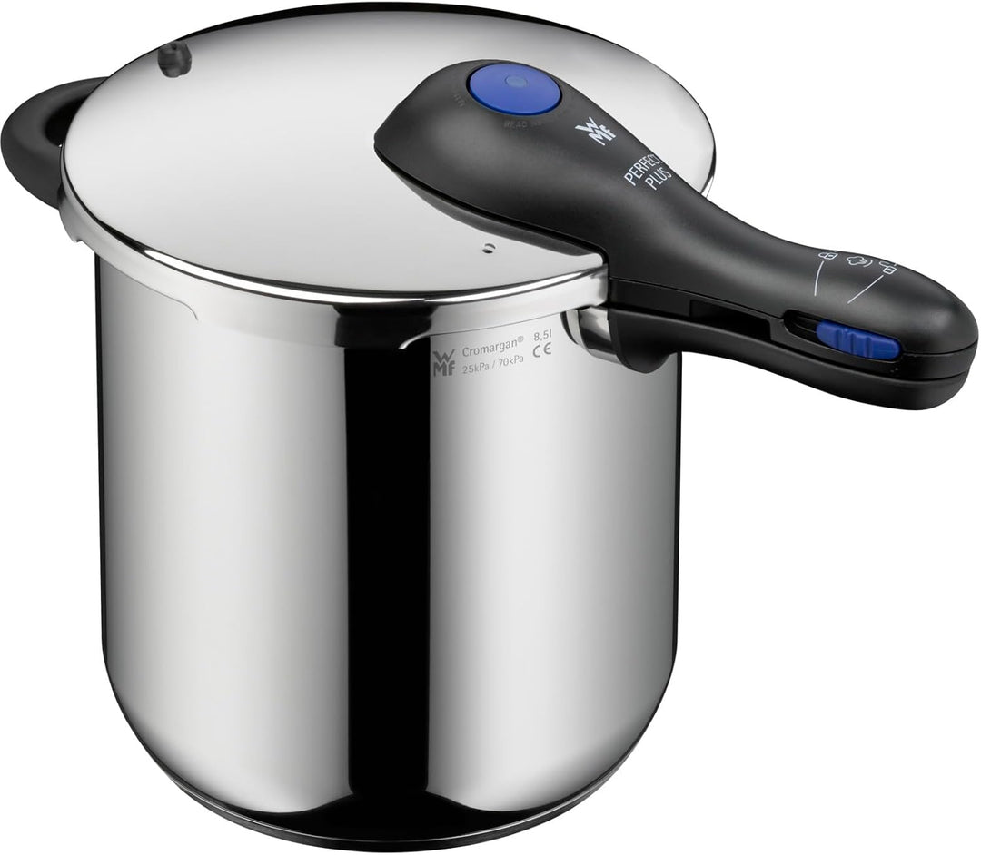WMF Perfect Plus One Pot Schnellkochtopf Induktion 8,5l, Dampfkochtopf mit Flammschutz, grosses Koch