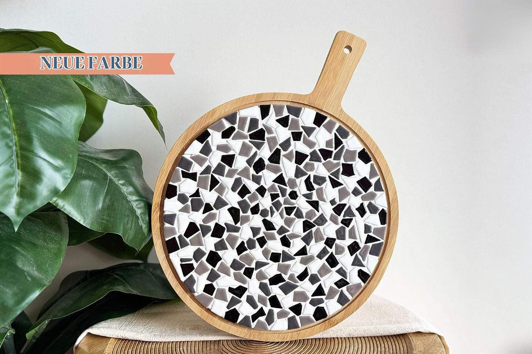 Little Creations mosaik Servierbrett Rund | DIY Bastelset Erwachsene | Gestalte deine eigene Servier