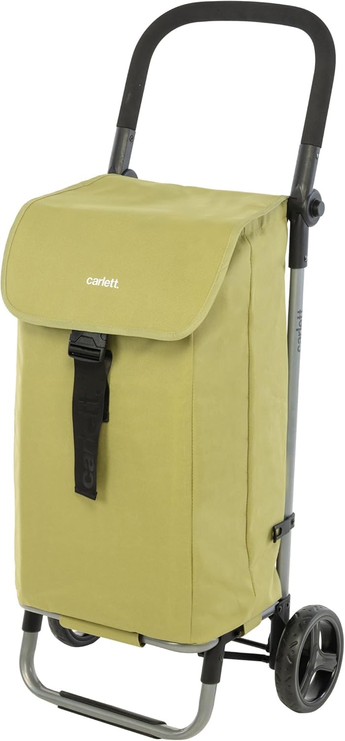 Carlett Einkaufstrolley mit 4 Rädern, faltbar, mit erweiterbarer und Abnehmbarer 60-L-Tasche, bis 25