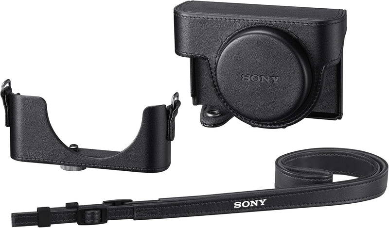 Sony LCJ-RXK Schutzhülle für Kameras der RX100-Serie (Lederoptik, Staub- und Kratzschutz) schwarz &