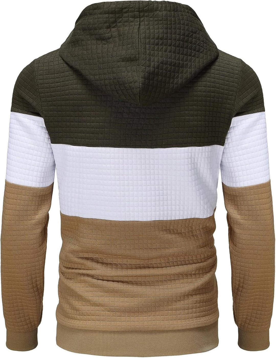 YuKaiChen Herren Pullover Herren Patchwork Hoodie Langarm Jacquard Kaputzenpullover Farbblock Sweats
