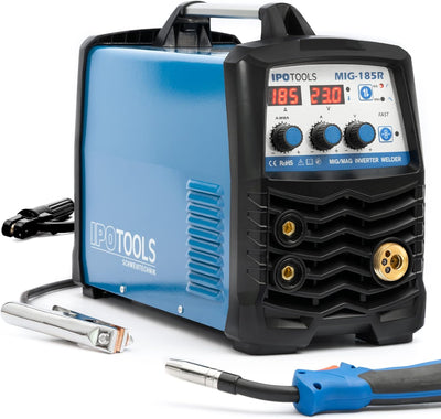 IPOTOOLS MIG-185R Inverter Schweissgerät MIG MAG - Schutzgas Schweissgerät mit 185 Ampere auch FLUX/