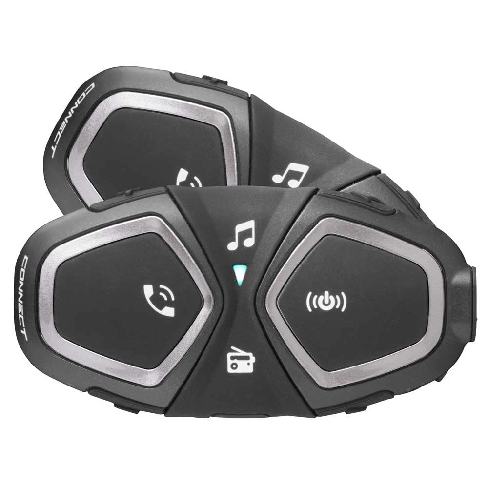 INTERPHONE Connect - Doppelpack - Bluetooth-Kommunikationssystem für Motorräder - Bis zu 2 Reiters,