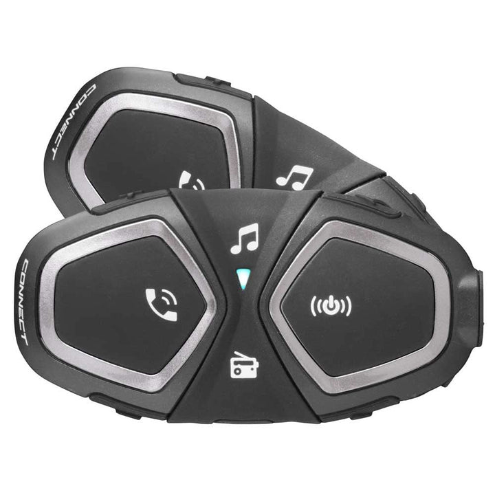 INTERPHONE Connect - Doppelpack - Bluetooth-Kommunikationssystem für Motorräder - Bis zu 2 Reiters,
