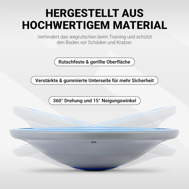 MSPORTS Balance Board Premium 40 cm Durchmesser inkl. Übungsposter und Work Out App GRATIS - Therapi