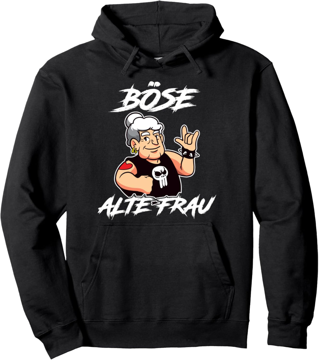 Böse alte Frau Pullover Hoodie
