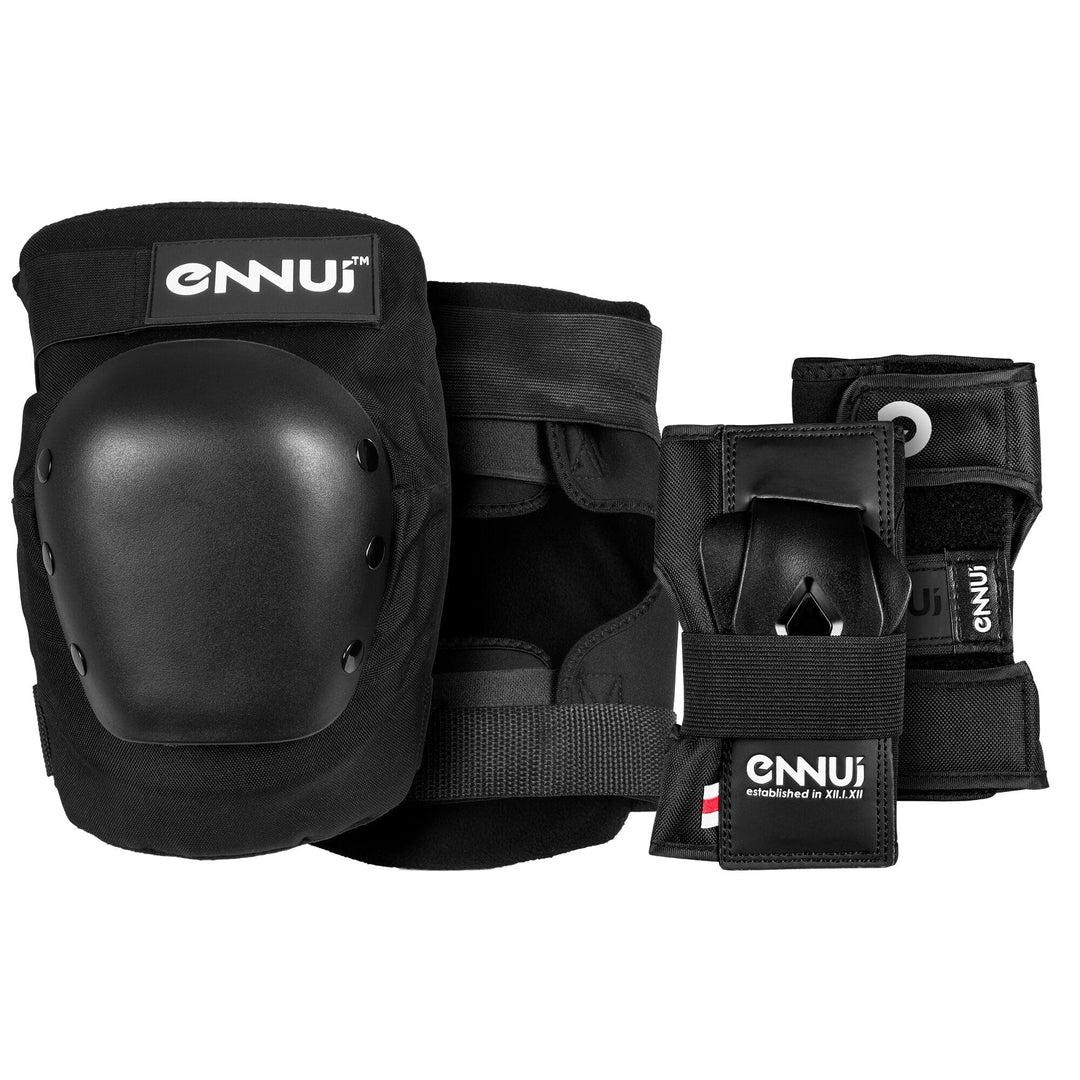 Ennui Aly Dual Protektoren Schutz Set, Knie &amp; Handgelenk Schwarz S, Schwarz S