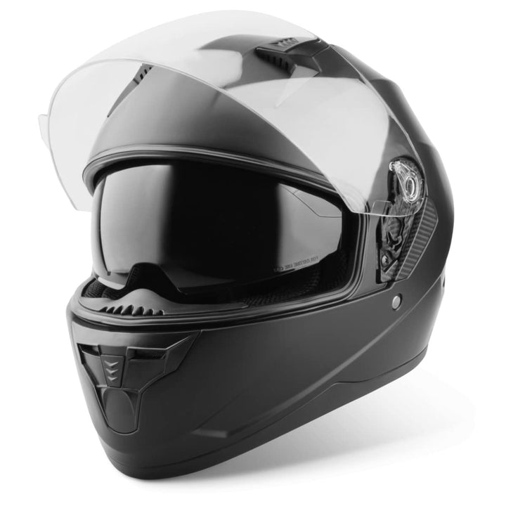 VINZ Kennet Integralhelm mit Sonnenblende | Motorrad Helm Vollvisierhelm Mopedhelm | Motorradhelm Fu