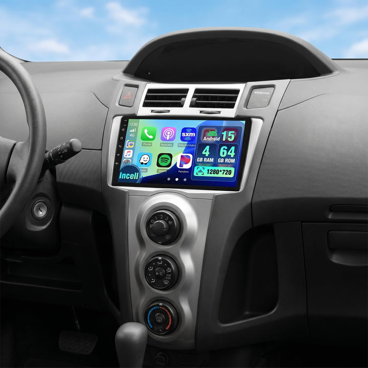 4+64G Android Autoradio mit Bildschirm für Toyota Yaris/Vizi 2005-2011 Wireless Carplay, Autoradio m