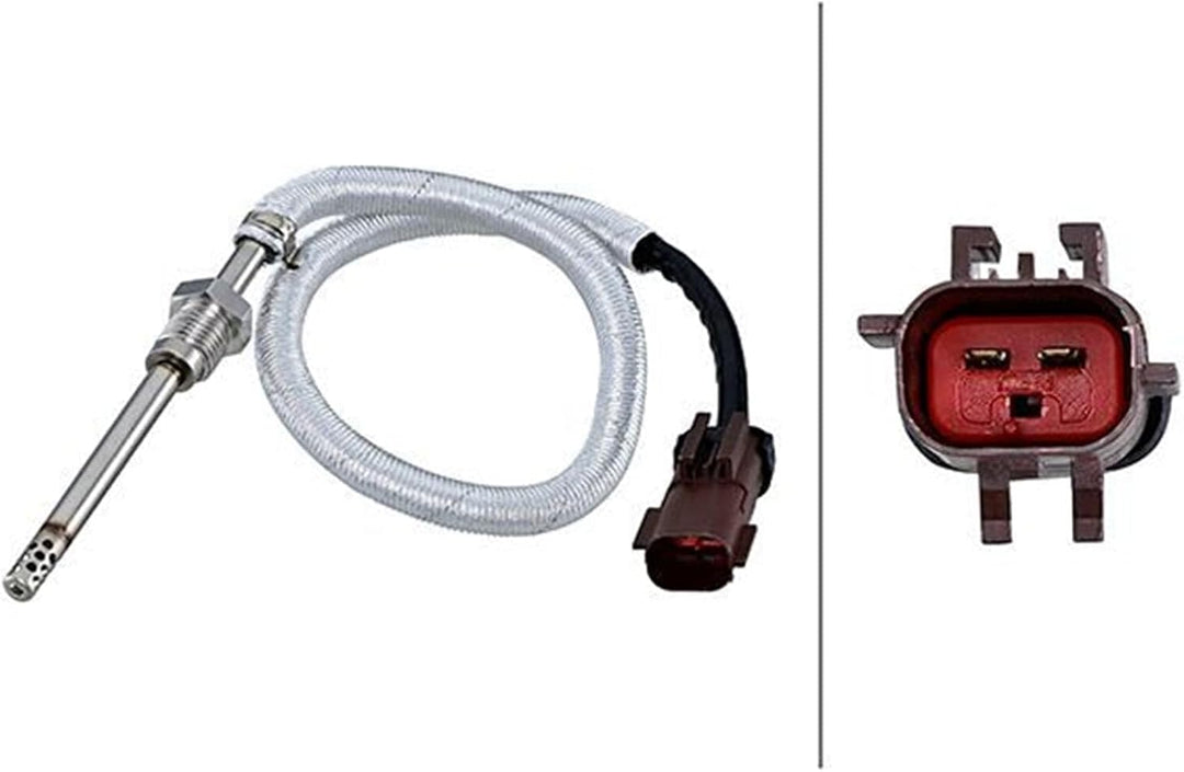 HELLA 6PT 010 376-501 Sensor, Abgastemperatur - 2-polig - geschraubt - Kabel: 430mm