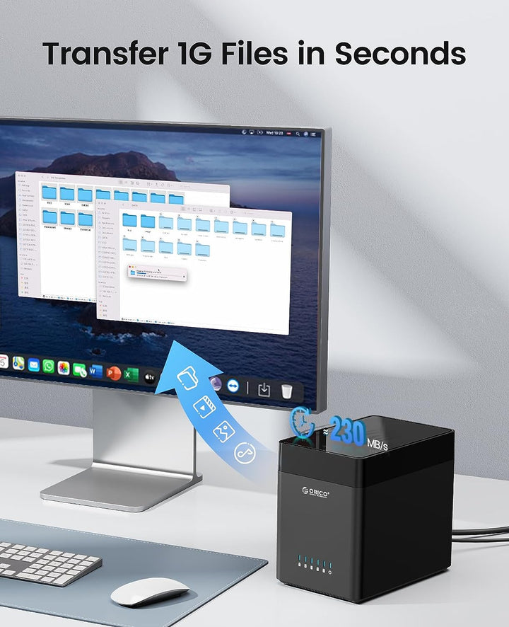 ORICO Tool-Free 5 Bay USB 3.0 3,5 Zoll Magnetic-Type Festplattengehäuse für 3,5'' SATA HDD bis zu 5x
