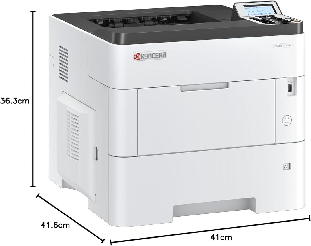 Kyocera Klimaschutz-System Ecosys PA6000x Laserdrucker Schwarz Weiss, Duplex-Einheit, 60 Seiten pro