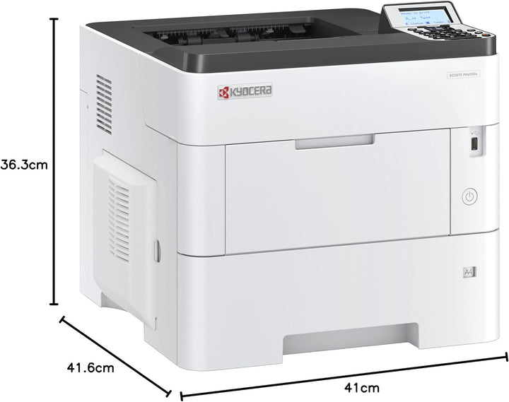 Kyocera Klimaschutz-System Ecosys PA6000x Laserdrucker Schwarz Weiss, Duplex-Einheit, 60 Seiten pro