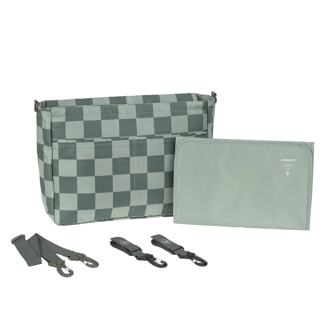 LÄSSIG Baby Kinderwagenorganizer Taschenorganizer inkl. Kinderwagenbefestigung und Schultergurt/Casu