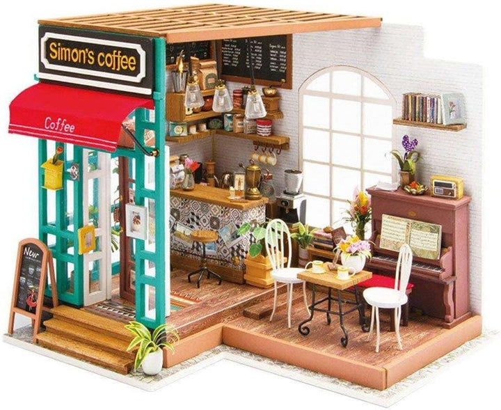 Robotime Miniatuur Huisje Simons Koffie DG109