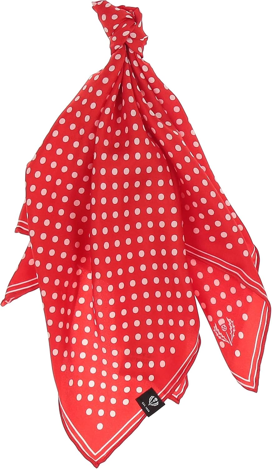 FRAAS Halstuch Damen gepunktet - 51 x 51 cm Grösse - Nickituch Seide - Seidentuch für Damen mit Polk