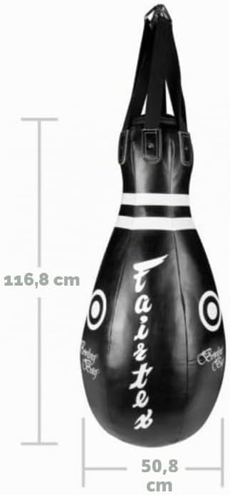 Fairtex HB3 Boxsack, extra gross, schwer, für Muay Thai, Boxen, Kickboxen, MMA – 39,7 cm B x 99,3 cm