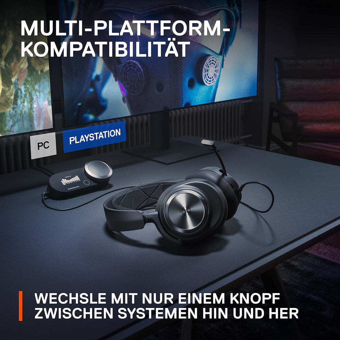 SteelSeries Arctis Nova Pro - Multi-System Gaming-Headset – Hi-Res Audio – 360° Surround-Sound – Gam