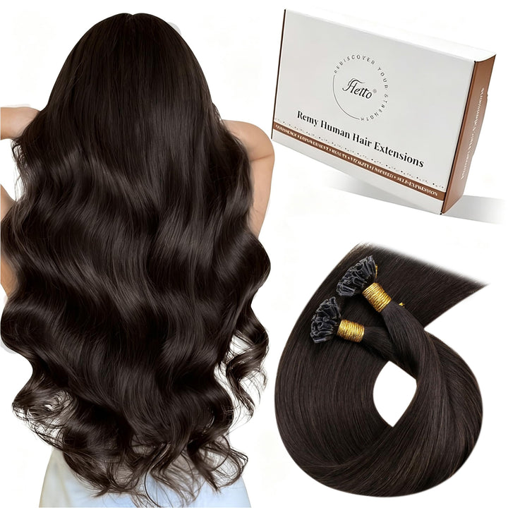 Hetto Echthaar Extensions Bondings Braun Keratin Extensions Bonding Echthaar Remy Bondings Echthaar