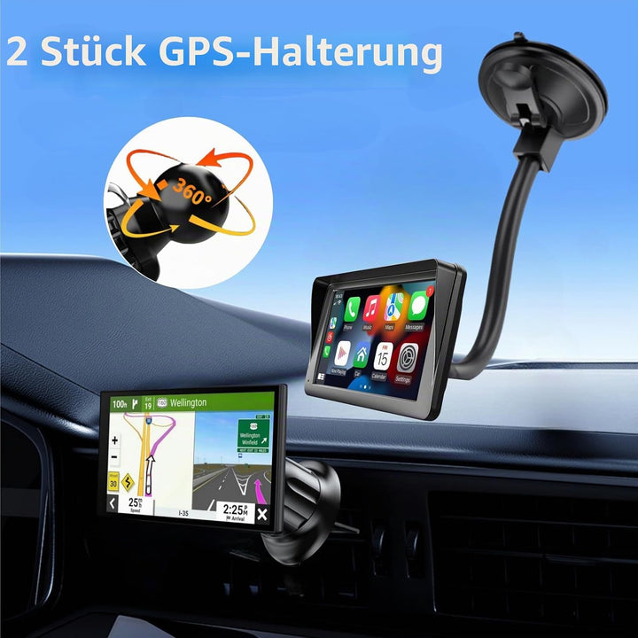 CARKOOL Halterung für Navi,17mm Kugel Adapter 360° Drehbare Schwanenhals Halterung und Ersatzhalteru