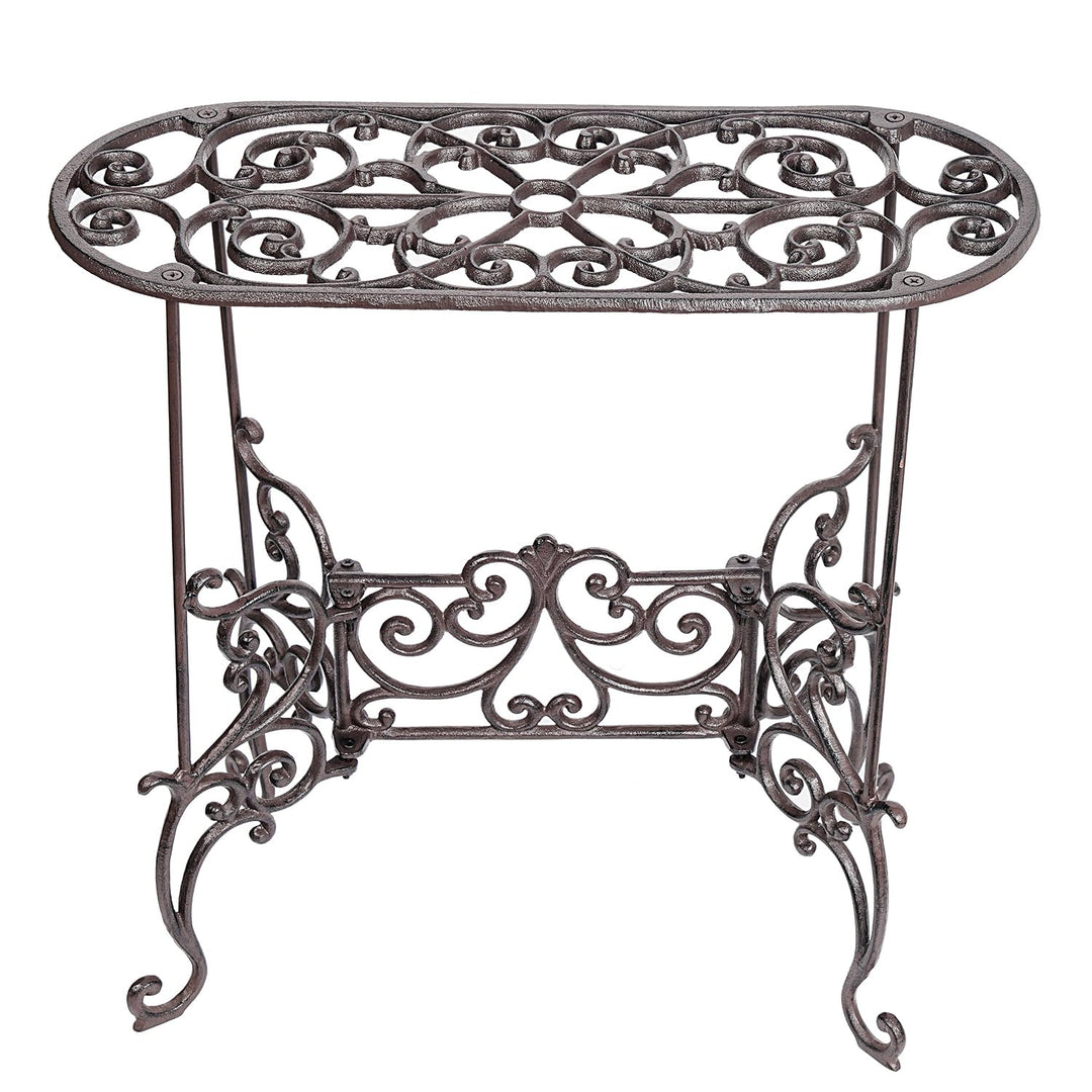 Sungmor Topfpflanzenständer aus Gusseisen, robust, 56cm Metallständer, 1 Ebene, dekorativer und Vint