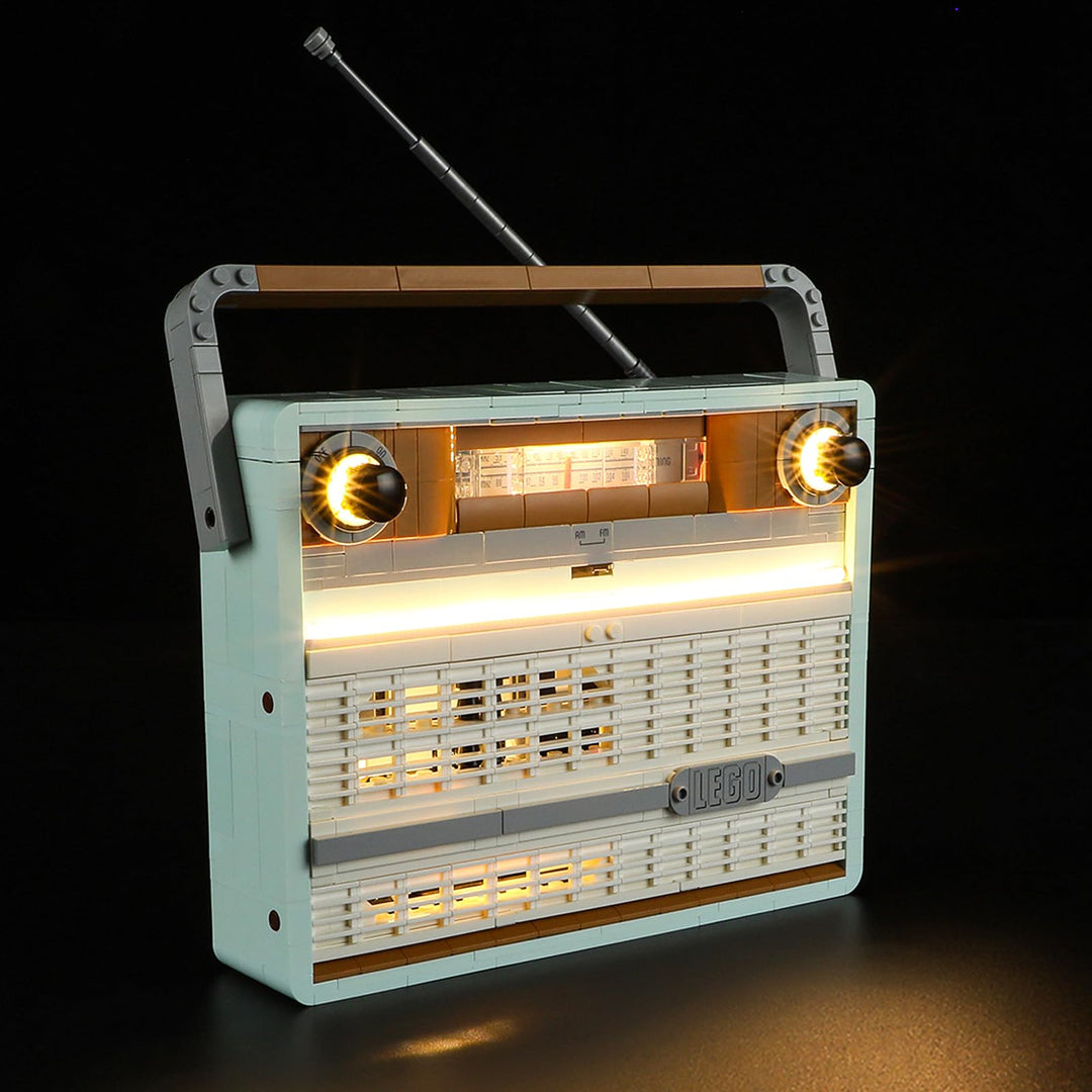 GEAMENT LED Licht-Set Kompatibel mit Lego Retro-Kofferradio - Beleuchtungsset für Icons 10334 Retro