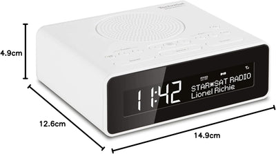 TechniSat DIGITRADIO 51 DAB+ Radiowecker (DAB, UKW, Uhrenradio, Wecker mit zwei einstellbaren Weckze