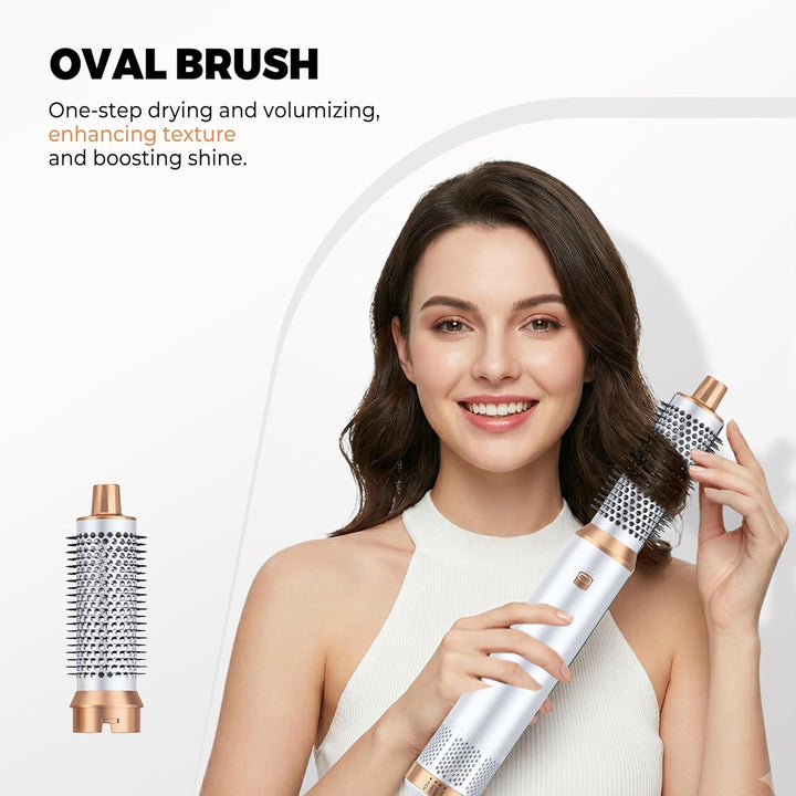 OKWRAP Haarstyler Hair Styler Set Hairstyler 5 in 1, Multistyler Haare mit FöhnRundbürste Warmluftbü