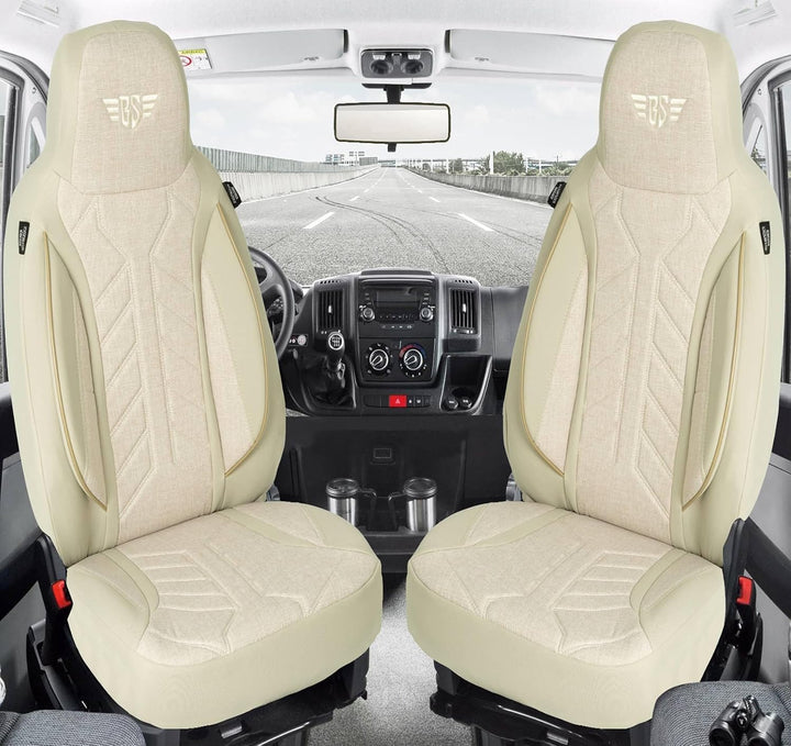 BREMER SITZBEZÜGE Mass Sitzbezüge Schonbezüge für Ford Fiesta MK 7 PLKT205 PLKT205 - Beige Fiesta MK