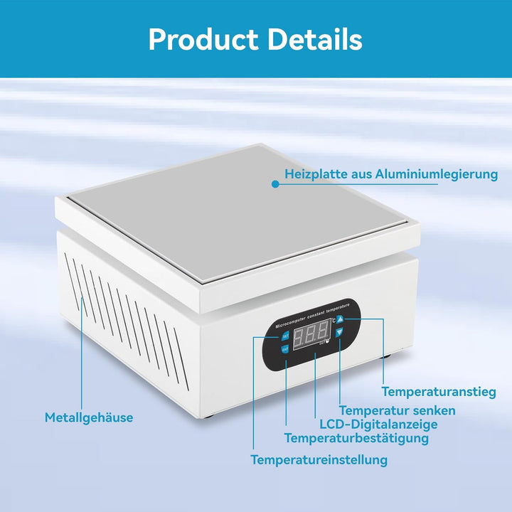 Heizplatte Löten 550W LED Mikrocomputer Vorheizplatte für SMD Lötstation, Lötplatte & PCB Heizplatte