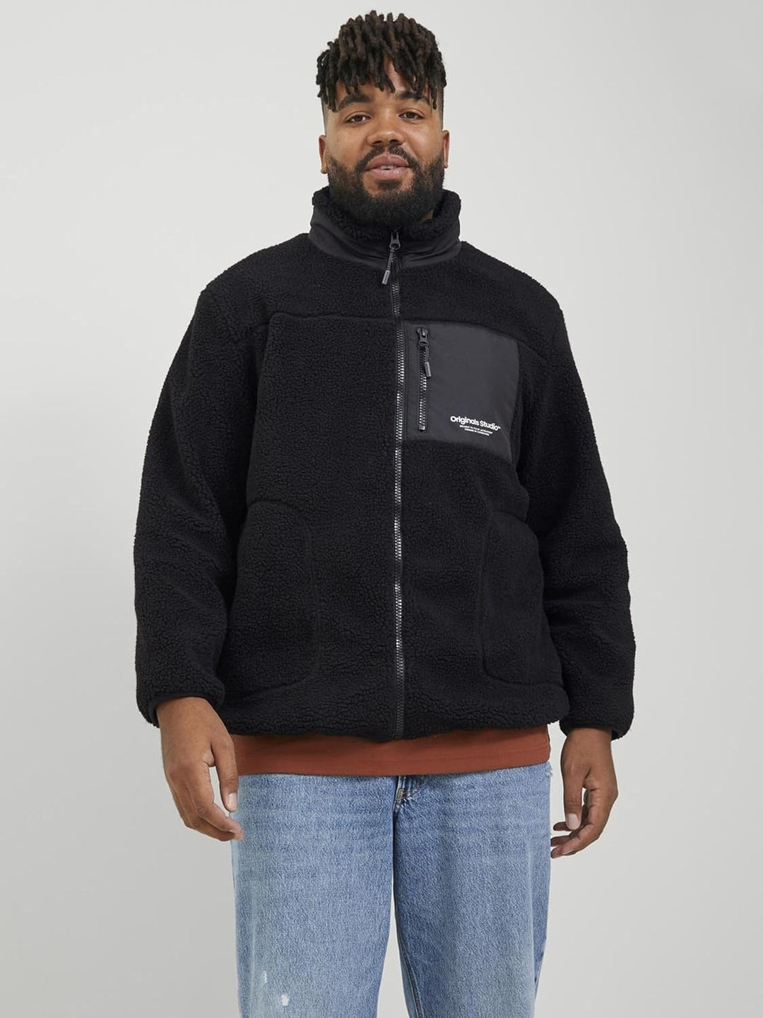 JACK &amp; JONES Herren Jorvesterbro Teddy Jacket Sn Pls Jacke, 3XL
