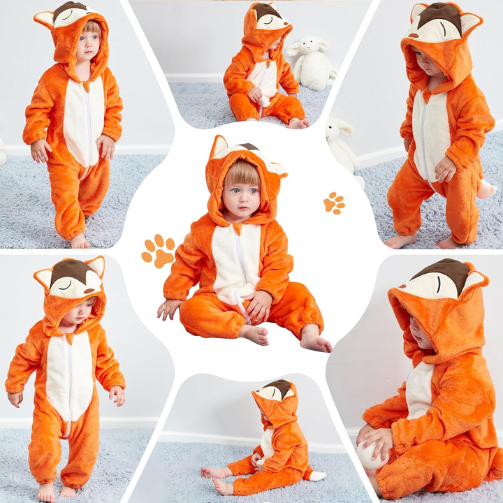 Unisex Winter-Overall mit Kapuze für Babys 2-36 Monate 2-5 Monate Fuchs, 2-5 Monate Fuchs