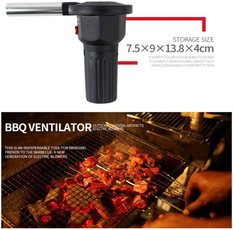 Zunate BBQ Fan, Grill Fön Barbecue Blower Grillgebläse Batterie, für Outdoor Camping Picknick Charco