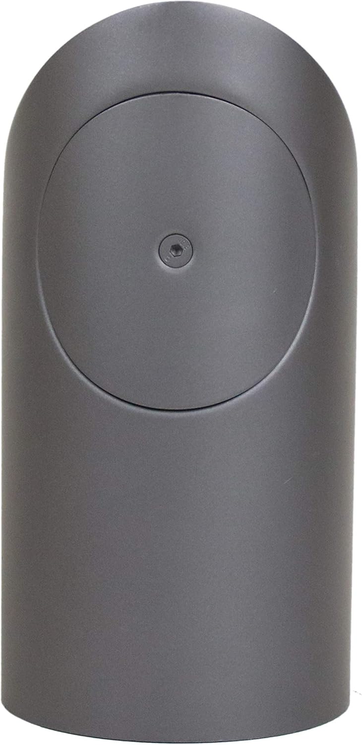 LANZZAS Ofenrohr Bogen 1x 90° Grad (Spitzbogen) mit Tür, im Durchmesser, DN Ø 150 mm, Farbe: gussgra