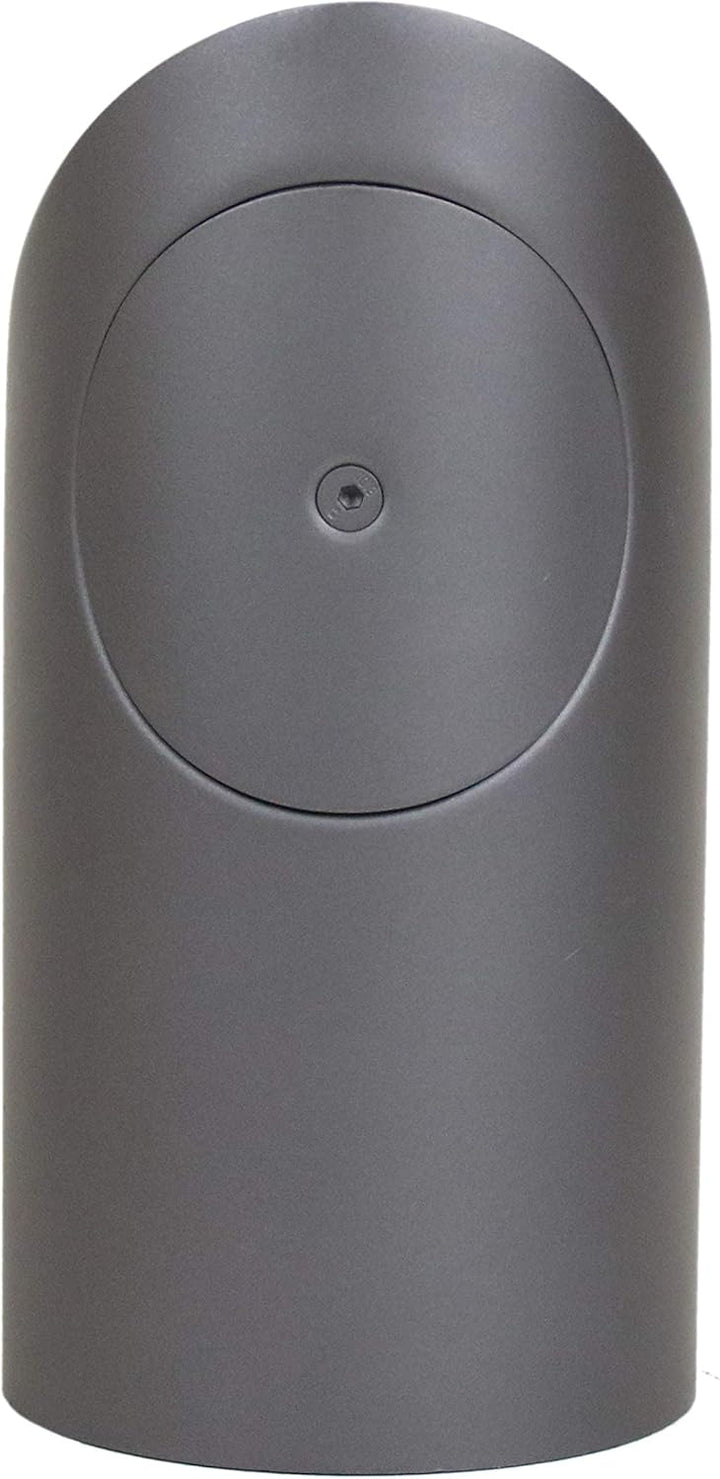 LANZZAS Ofenrohr Bogen 1x 90° Grad (Spitzbogen) mit Tür, im Durchmesser, DN Ø 150 mm, Farbe: gussgra