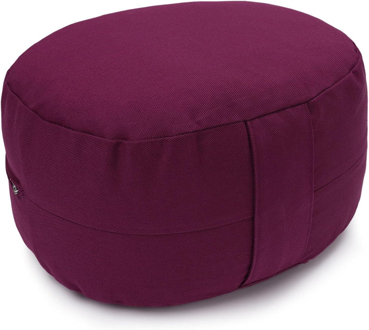Yogabox Glückssitz® Yogakissen OVAL - regional hergestellt aubergine, aubergine