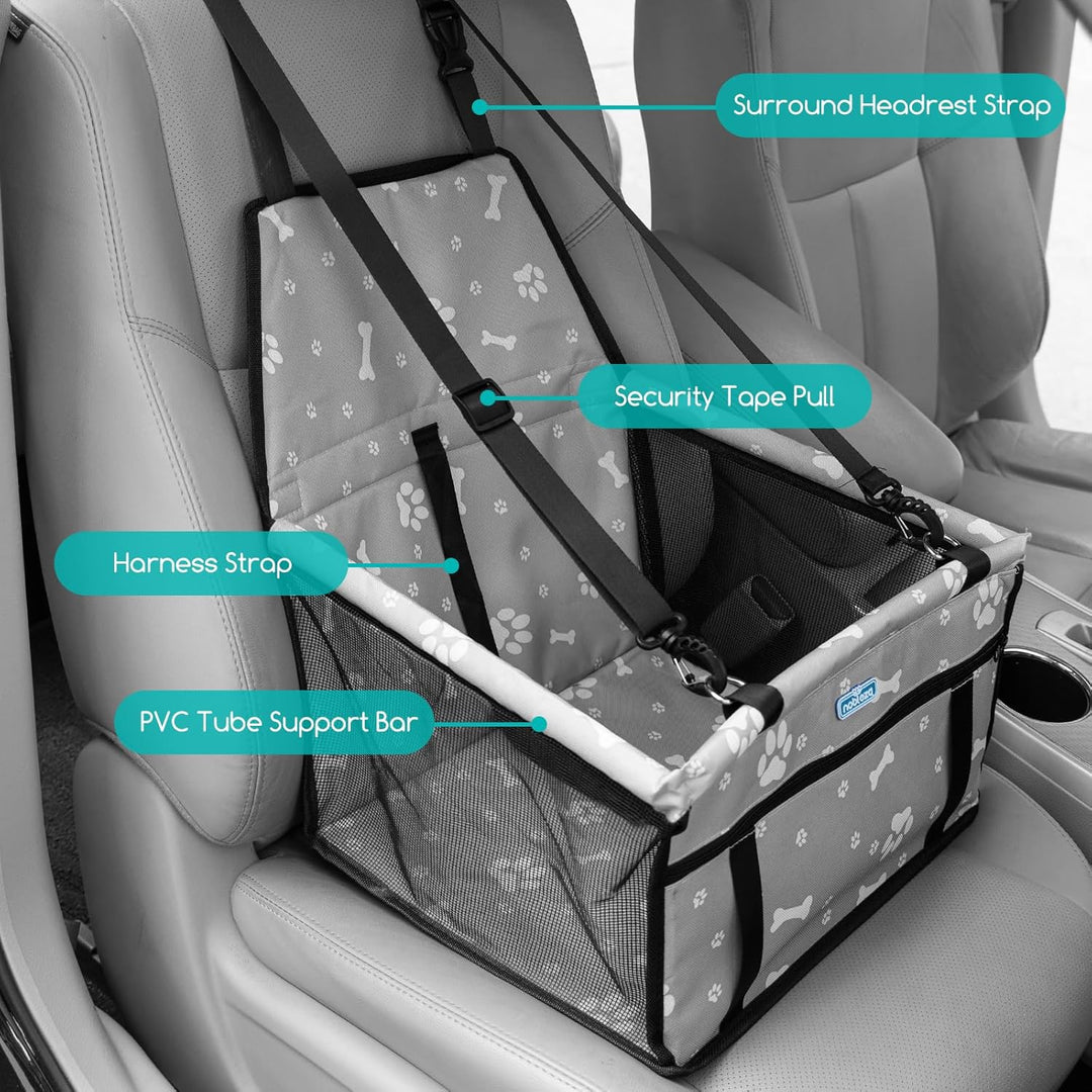 Nobleza - Stabiler Auto Hundesitz für Kleine bis Mittlere Hunde, Wasserfestes Material, Faltbar für