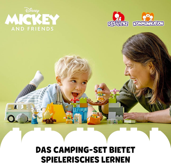 LEGO 10997 DUPLO Disney Mickey and Friends Camping-Abenteuer Set mit Wohnmobil, Kanu und Daisy Duck