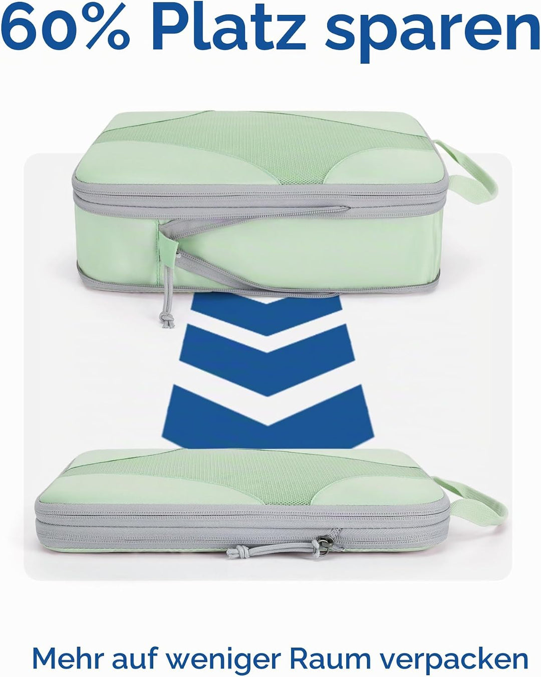 BAGSMART Packing Cubes Compression 6 Stück, Rucksack Koffer Organizer Packtaschen, Reise Kompression