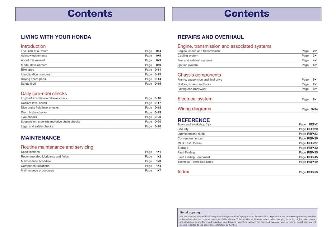 Honda XL600/650 Transalp &amp; XRV750 Africa Twin (87 - 07) (Haynes Service &amp; Repair Manual)
