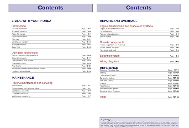 Honda XL600/650 Transalp &amp; XRV750 Africa Twin (87 - 07) (Haynes Service &amp; Repair Manual)