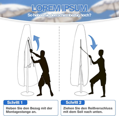 Sonnenschirm Schutzhülle Ampelschirm Schutzhülle für 2m-4m,Sonnenschirm Abdeckung 420D Schutzhülle S