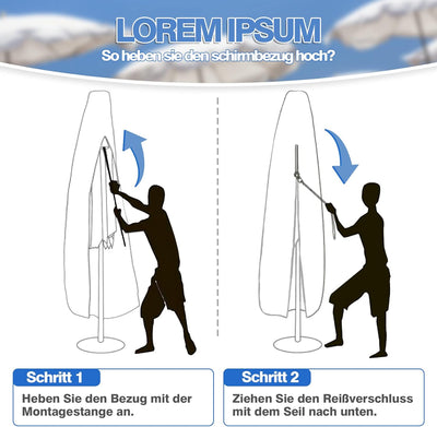 Sonnenschirm Schutzhülle Ampelschirm Schutzhülle für 2m-4m,Sonnenschirm Abdeckung 420D Schutzhülle S