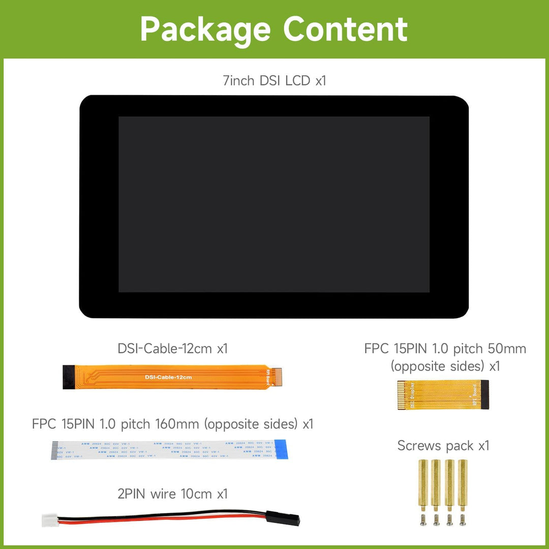 Waveshare 7inch Capacitive Touch Display for Raspberry Pi 800×480 Resolution with DSI Interface