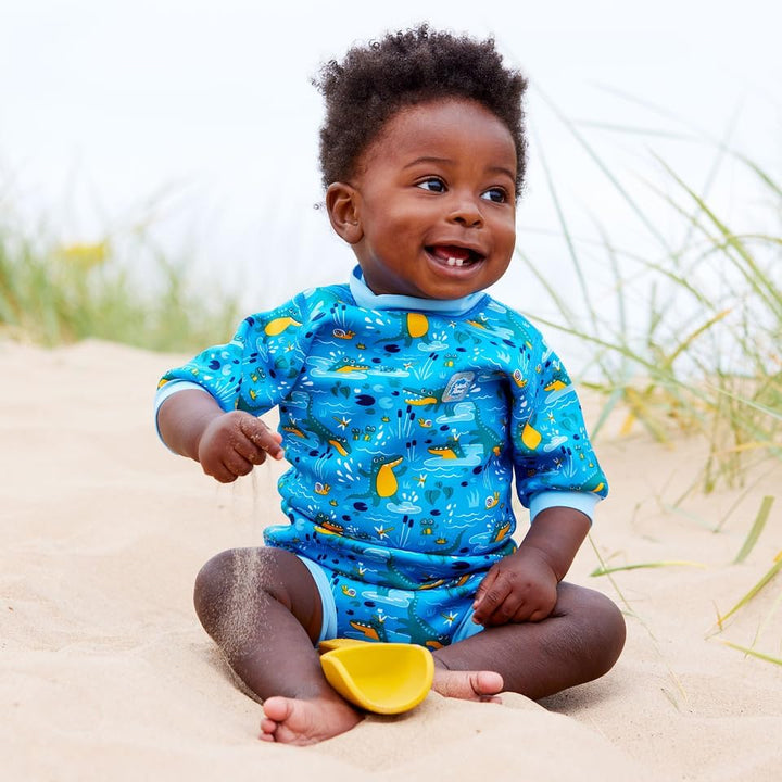 Splash About Baby Happy Nappy Neoprenanzug Crocodile Swamp 6-14 Monate, Crocodile Swamp 6-14 Monate