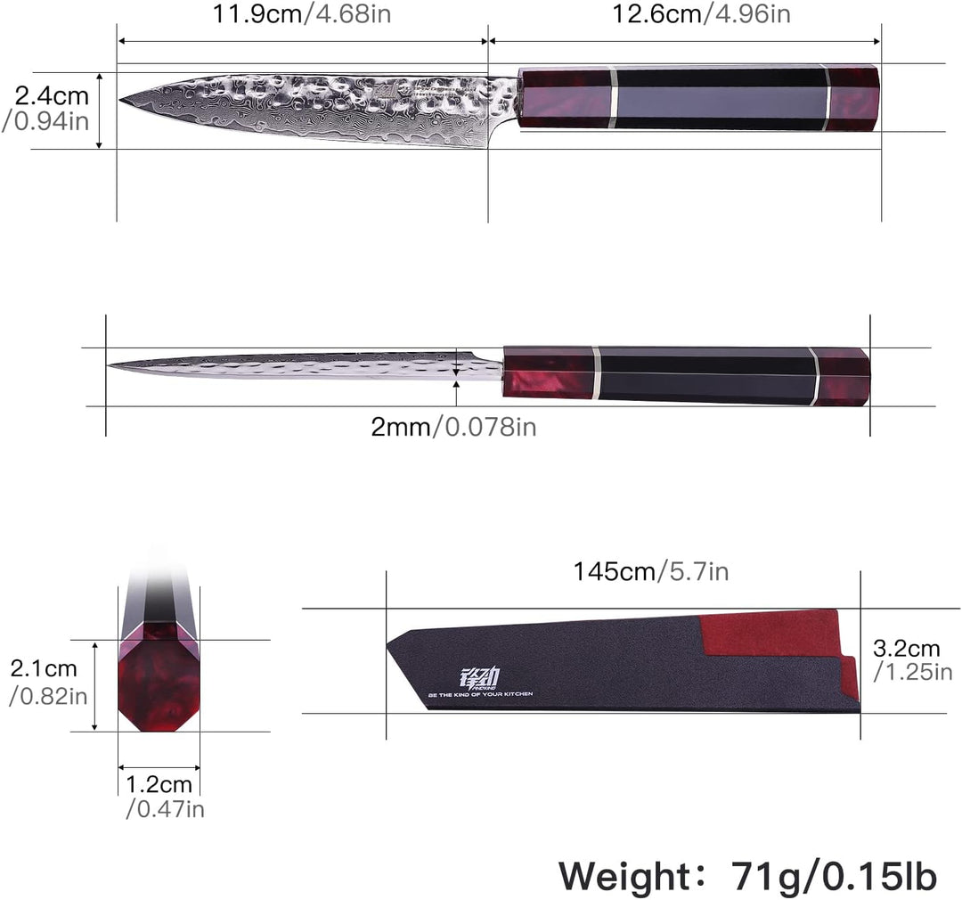 FINDKING Eternity Series Küchenmesser mit ABS-Schutzhülle, japanisches Mehrzweck-Schneidemesser, 9Cr