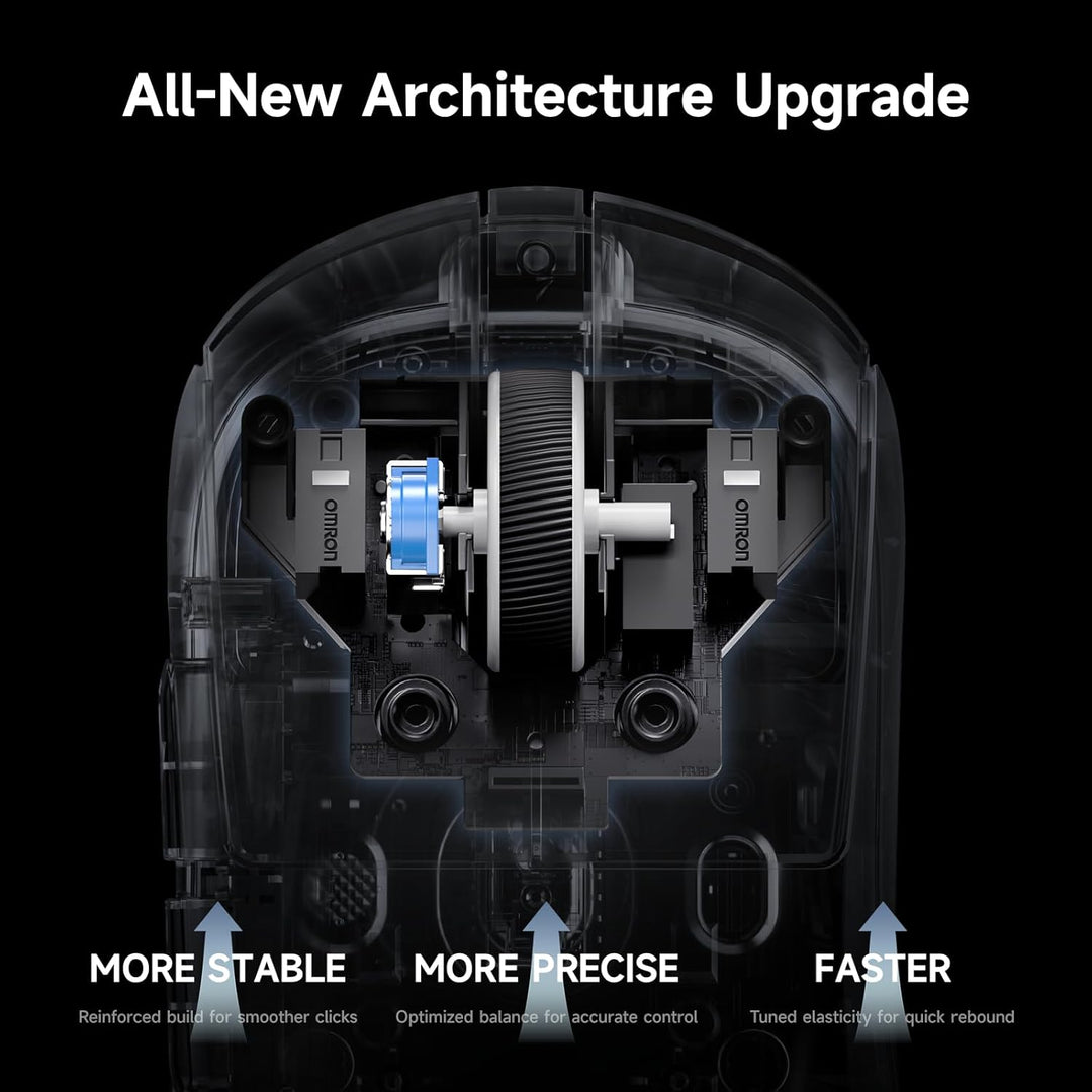 MCHOSE A7 V2 Pro Ultraleicht 59 g Kabellose Gaming-Maus, 26000 DPI Sensor, 8000 Hz Abtastrate, 650 I