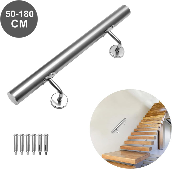 Edelstahl Treppengeländer Geländer Handlauf Wandhandlauf Wand Treppe für Innen & Aussen inkl. Wandha